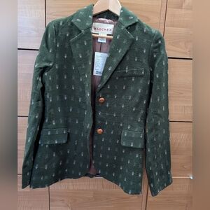 Green Blazer with Pattern